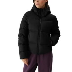 Kurtka Puchowa Damska 4F XXL Czarna. Czarne kurtki 4f, xxl, bez wzorów, z puchu, bez kaptura. Za 703.99 zł.