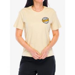 Koszulka bawełniana damska Black Diamond Rope Badge SS Tee. Żółte t-shirty sportowe Black Diamond, bez wzorów, z bawełny, bez ramiączek. Za 139.99 zł.