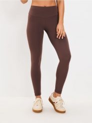 Legginsy GYM HARD - brązowy. Brązowe legginsy Sinsay, bez wzorów. Za 39.99 zł.