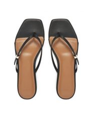 BOSS Japonki Charlize Thong10 50542228 Czarny. Czarne japonki Boss, bez wzorów, ze skóry. Za 599.99 zł.