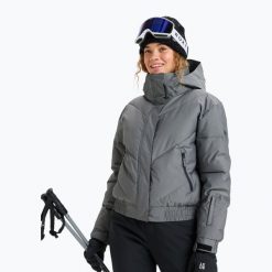 Kurtka snowboardowa damska ROXY Snow Shimmer. Czarne kurtki narciarskie Roxy, na zimę, l, bez wzorów, z materiału, bez kaptura, snowboardowy. Za 1,008.90 zł.