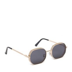 Okulary przeciwsłoneczne JENNY. Żółte okulary przeciwsłoneczne Jenny, bez wzorów, złote. Za 49.99 zł.