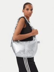 Adidas Torebka Metal Shoulder Bag KH4502 Srebrny. Szare torebki klasyczne adidas, bez wzorów, ze skóry, bez dodatków. Za 149.99 zł.