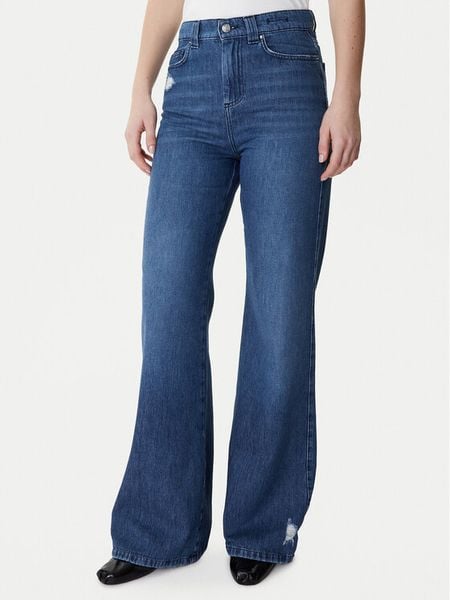 Marella Jeansy 2613181014 Niebieski Wide Leg. Niebieskie jeansy Marella, bez wzorów, z jeansu. Za 849.99 zł.