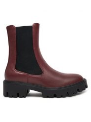 ONLY Shoes Sztyblety Onlbetty-1 15272047 Bordowy. Czerwone botki ONLY SHOES, bez wzorów, ze skóry, bez obcasa, na płaskiej podeszwie, bez zapięcia. Za 149.99 zł.
