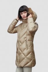 BLAUER Beżowa damska kurtka Althea Raincoat Long Jackets. Brązowe kurtki Blauer USA, l, bez wzorów, z poliamidu, eleganckie, bez kaptura. W wyprzedaży za 1,509.99 zł.
