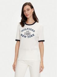 Tommy Hilfiger T-Shirt Varsity Ringer WW0WW42585 Biały Regular Fit. Białe t-shirty Tommy Hilfiger, xl, bez wzorów, z bawełny, bez kołnierzyka, bez ramiączek. Za 139.99 zł.