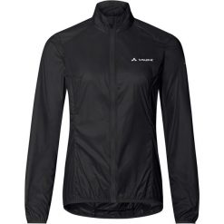 Kurtka rowerowa W Matera Air Jacket. Czarne kurtki Vaude, uniwersalny, bez wzorów, z materiału, bez kaptura, rowerowe. Za 365.35 zł.
