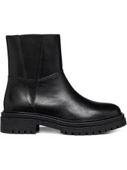 Geox Skórzane botki "Iridea" w kolorze czarnym rozmiar: 41. Czarne botki Geox, bez wzorów, bez obcasa, bez zapięcia. Za 344.21 zł.