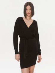 Liu Jo Sukienka dzianinowa 5F3031 MS49I Czarny Slim Fit. Czarne sukienki Liu Jo, s, bez wzorów, z dzianiny, bez kołnierzyka, bez ramiączek. Za 419.99 zł.