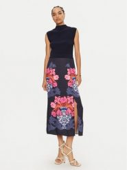 Ted Baker Sukienka codzienna 275626 Granatowy Regular Fit. Niebieskie sukienki Ted Baker, na co dzień, bez wzorów, z wiskozy, bez kołnierzyka, bez ramiączek, proste. Za 579.99 zł.