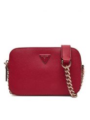 Guess Torebka 176307 Czerwony. Czerwone kopertówki Guess, z aplikacjami, ze skóry, wizytowe, bez dodatków. Za 399.99 zł.