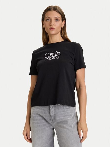 Calvin Klein Jeans T-Shirt LV047D210G Czarny Slim Fit. Czarne t-shirty Calvin Klein Jeans, s, bez wzorów, z bawełny, bez kołnierzyka, bez ramiączek. Za 139.99 zł.