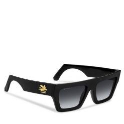 Okulary przeciwsłoneczne Etro. Czarne okulary przeciwsłoneczne Etro, bez wzorów. Za 479.99 zł.