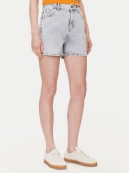 Mustang Szorty jeansowe Charlotte 1016558 Szary Mom Fit. Szare szorty Mustang, bez wzorów, z bawełny. Za 219.99 zł.
