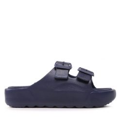 Klapki Gap. Niebieskie klapki GAP, bez wzorów, bez obcasa, bez zapięcia. Za 159.99 zł.