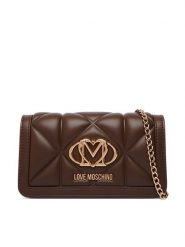 LOVE MOSCHINO Torebka JC5640PP1PLC0300 Brązowy. Brązowe kopertówki Love Moschino, bez wzorów, ze skóry, wizytowe, bez dodatków. Za 699.99 zł.