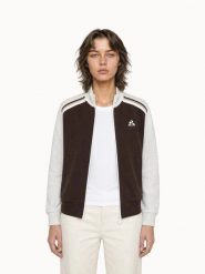Damska bluza z zamkiem błyskawicznym Le Coq Sportif Heritage. Brązowe bluzy Le Coq Sportif, l, bez wzorów, z materiału, eleganckie, bez ramiączek, bez kaptura. Za 392.50 zł.