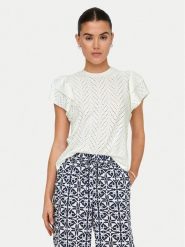 JDY Bluzka Carla 15351452 Biały Regular Fit. Białe bluzki JDY, xs, bez wzorów, z syntetyku, bez kołnierzyka, bez ramiączek. Za 89.99 zł.