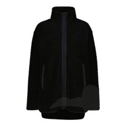 Bluza polarowa damska CMP 35P3846 Long Teddy Highloft. Czarne bluzy bez kaptura CMP, bez wzorów, z polaru, bez kaptura. Za 399.99 zł.