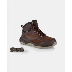 Buty trekkingowe Kilpi Piton WP-U High. Brązowe buty trekkingowe Kilpi, z nylonu, bez zapięcia. Za 422.05 zł.