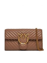 Pinko Torebka Love One Wallet C PW 24 PLTT 100062 A0GK Brązowy. Brązowe kopertówki Pinko, bez wzorów, ze skóry, wizytowe, bez dodatków. Za 1,269.00 zł.