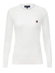 SIR RAYMOND TAILOR Sweter "Igor" w kolorze białym rozmiar: L. Białe swetry Sir Raymond Tailor, l, z aplikacjami, z bawełny, bez ramiączek. Za 157.95 zł.