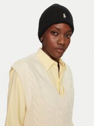Polo Ralph Lauren Czapka 455954355007 Czarny. Czarne czapki zimowe Polo Ralph Lauren, bez wzorów, z materiału. Za 449.99 zł.