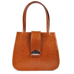 Torebka skórzana elegancki kuferek DAN-A T240 camel. Brązowe torebki klasyczne DAN-A, bez wzorów, ze skóry, biznesowe, bez dodatków. Za 299.99 zł.