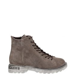 ZAMSZOWE TRZEWIKI 3443 R169 GREY. Szare botki Venezia, bez wzorów, ze skóry, bez obcasa, bez zapięcia. Za 269.00 zł.
