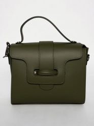 Victor & Hugo Paris Skórzana torebka "Ariel" w kolorze ciemnozielonym - 26,5 x 23 x 8 cm rozmiar: onesize. Zielone torebki klasyczne Victor & Hugo Paris, bez wzorów, z materiału, przez ramię, bez dodatków. Za 345.02 zł.