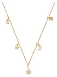 U.S. Polo Assn. Pozłacany naszyjnik z elementami ozdobnymi - dł. 38 cm rozmiar: onesize. Żółte naszyjniki U.S. Polo Assn., z materiału, z kryształem, metalowe. Za 127.35 zł.