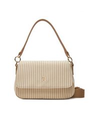 Tommy Hilfiger Torebka Poppy Summer Conv. Crossover AW0AW17166 Beżowy. Brązowe torebki klasyczne Tommy Hilfiger, bez wzorów, z materiału, bez dodatków. Za 289.99 zł.