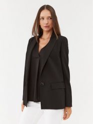Marella Marynarka Partout 2330461438200 Czarny Regular Fit. Czarne marynarki i żakiety Marella, bez wzorów, z syntetyku, bez ramiączek. Za 819.99 zł.