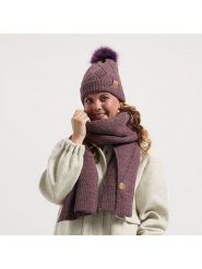 TRAVELIN' Szal w kolorze fioletowym rozmiar: onesize. Różowe szaliki i kominy Travelin', bez wzorów, z materiału. Za 173.99 zł.