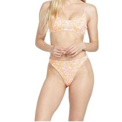 Dół od bikini Volcom Coco Bikini Bottom. Białe bikini Volcom, bez wzorów, z elastanu, sportowe. W wyprzedaży za 136.00 zł.