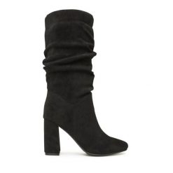 Kozaki Jenny Fairy. Czarne kozaki Jenny Fairy, bez wzorów, bez obcasa, na słupku, bez zapięcia. Za 199.99 zł.