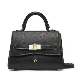 Torebka Aigner. Czarne torebki klasyczne Aigner, bez wzorów, klasyczne, bez dodatków. Za 2,759.00 zł.