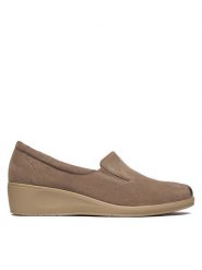 Caprice Półbuty 9-24350-45 Brązowy. Brązowe półbuty wsuwane Caprice, bez wzorów, z nubiku, bez obcasa, na koturnie. Za 231.99 zł.