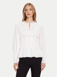 Marciano Guess Bluzka 5BGH13 7390A Biały Regular Fit. Białe bluzki Marciano Guess, z aplikacjami, z lyocellu, bez kołnierzyka, bez ramiączek. Za 659.99 zł.