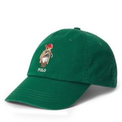 Czapka z daszkiem Polo Ralph Lauren. Zielone czapki z daszkiem Polo Ralph Lauren, bez wzorów. Za 479.99 zł.