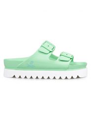 Avispas Klapki "Sunset" w kolorze zielonym rozmiar: 36. Zielone klapki Avispas, bez wzorów, klasyczne, z otwartym noskiem, bez obcasa, na platformie, bez zapięcia. Za 104.99 zł.