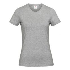Koszulka Damska Classic Heather Fitted T-shirt. Szare t-shirty Stedman, bez wzorów, sportowe, bez kołnierzyka, bez ramiączek. Za 46.99 zł.