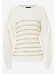 More & More Sweter w kolorze kremowym rozmiar: 42. Brązowe swetry More & More, bez wzorów, prążkowane, bez ramiączek. Za 95.69 zł.