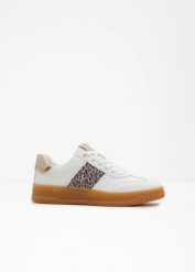 Sneakersy na platformie marki Marco Tozzi w stylu retro. Białe buty sportowe lifestyle bonprix, bez wzorów, retro, bez zapięcia. Za 129.99 zł.