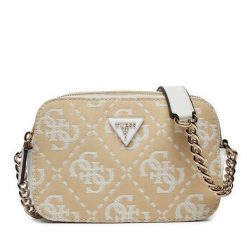 Torebka Guess. Brązowe listonoszki Guess, z aplikacjami, bez dodatków. Za 319.99 zł.