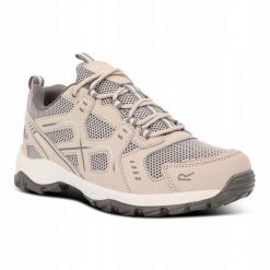Buty trekkingowe dla kobiet Regatta VENDEAVOUR. Białe buty trekkingowe Regatta, z materiału, bez zapięcia. Za 189.99 zł.