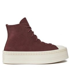 Trampki Converse. Brązowe trampki Converse, bez wzorów, bez zapięcia. Za 259.99 zł.
