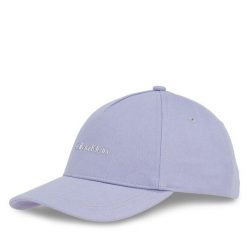 Czapka z daszkiem Calvin Klein. Fioletowe czapki z daszkiem Calvin Klein, bez wzorów. Za 109.99 zł.