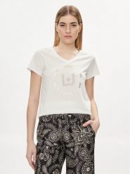 Liu Jo T-Shirt TA4137 J6040 Biały Regular Fit. Białe t-shirty Liu Jo, s, bez wzorów, z bawełny, bez kołnierzyka, bez ramiączek. Za 139.99 zł.
